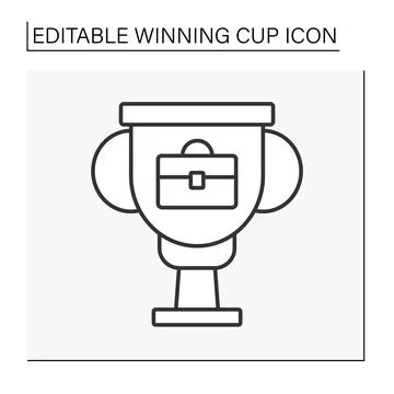 Trophy line icon Stock Illustration