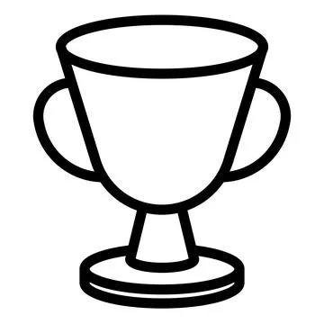 Trophy line icon vector illustration isolated on white background Stock Illustration