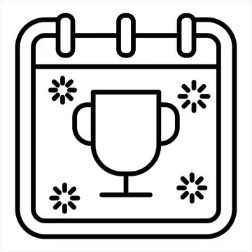 Trophy line icon vector illustration isolated on white background Stock Illustration