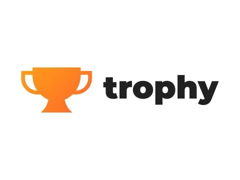 Trophy Logo Design Stock Illustration