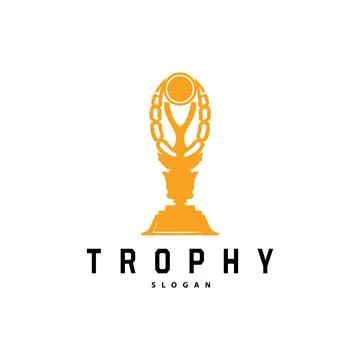 Trophy Logo, Design Vector Icon Template Illustration Cup Championship Tour.. Stock Illustration