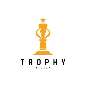 Trophy Logo, Design Vector Icon Template Illustration Cup Championship Tour.. Stock Illustration