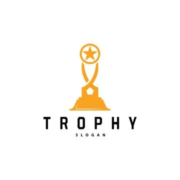 Trophy Logo, Design Vector Icon Template Illustration Cup Championship Tour.. Stock Illustration