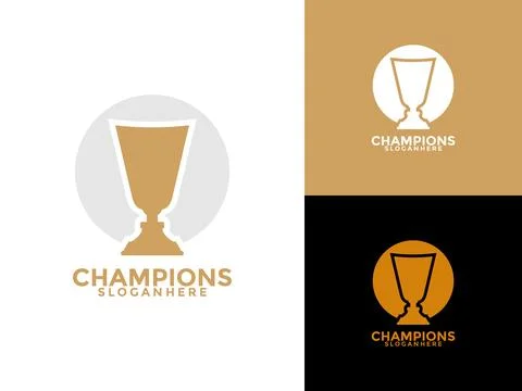 Trophy logo icon design template flat vector illustration, Award Winner log.. Stock Illustration