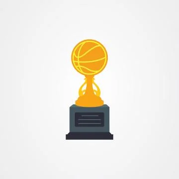 Trophy logo icon vector illustration. Golden winner cup symbol Stock Illustration