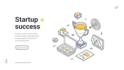 Trophy, money, and target elements representing achievement and success in .. Stock Illustration