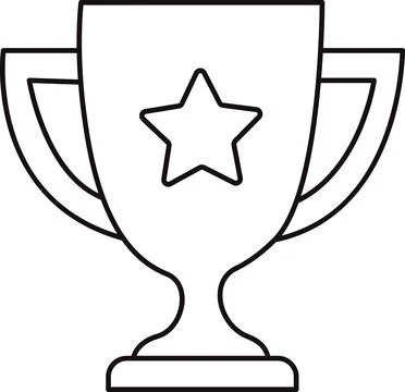 Trophy outline Stock Illustration
