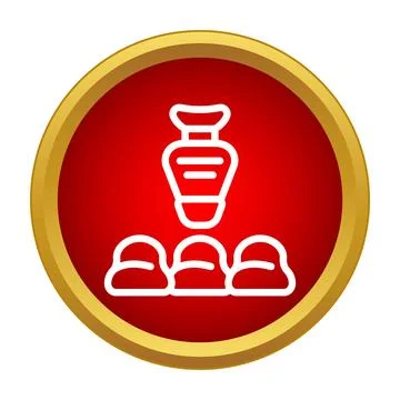 Trophy over winning team celebrating victory icon Ilustração Stock