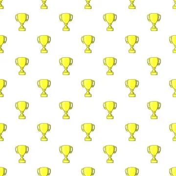Trophy pattern, cartoon style Illustrazione stock