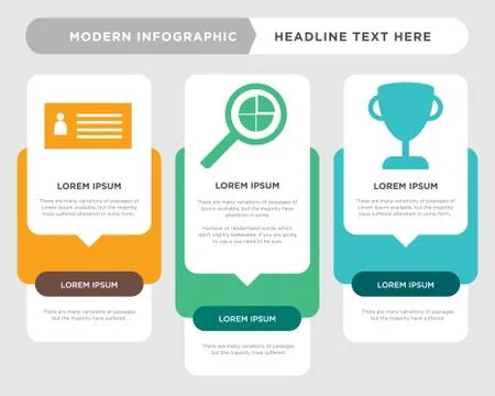 Trophy, Pie chart, Curriculum infographic Stock Illustration