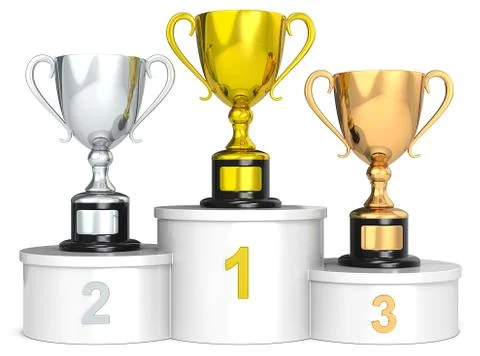 Trophy podium. Stock Illustration