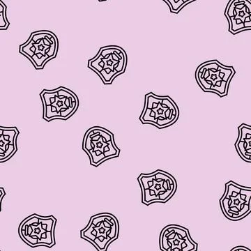 Trophy reward line seamless pattern イラスト素材