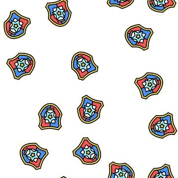 Trophy reward vector seamless pattern Stock Illustration