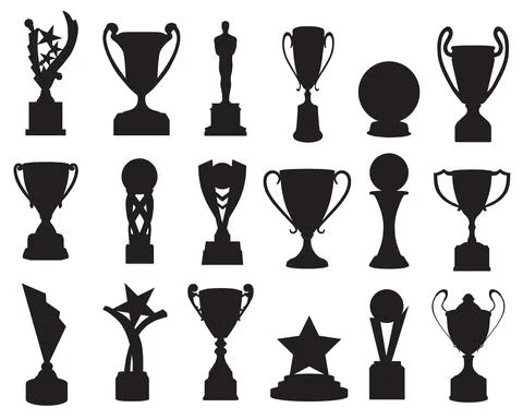 Trophy silhouettes 스톡 일러스트