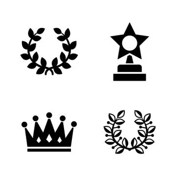 Trophy. Simple Related Vector Icons Illustrazione stock