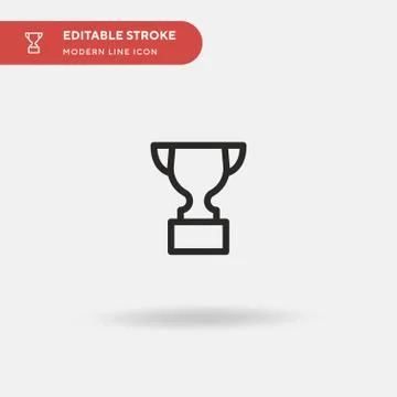 Trophy Simple vector icon. Illustration symbol design template for web mobile Stock Illustration