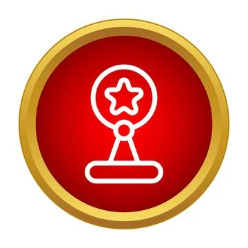Trophy star award icon representing success achievement Stock Illustration