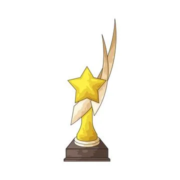Trophy star illustration 스톡 일러스트