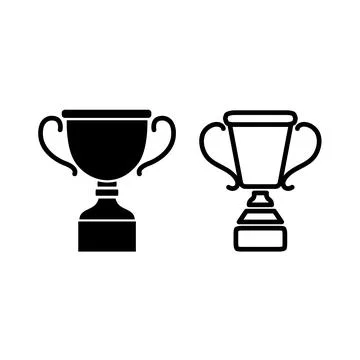 Trophy vector icons set Illustrazione stock