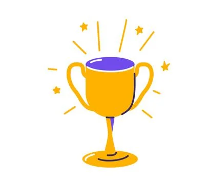 Trophy vector illustration. Winner cup isolated on white background Stock Illustration