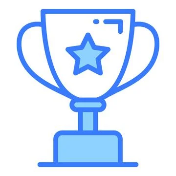 Trophy vector line icon, school and education icon. Illustrazione stock