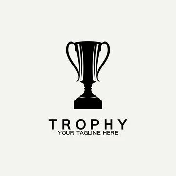 Trophy vector logo icon.champions  trophy logo icon for winner award logo tem Stock Illustration