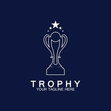 Trophy vector logo icon.champions  trophy logo icon for winner award logo tem Stock Illustration