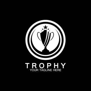 Trophy vector logo icon.champions  trophy logo icon for winner award logo tem Stock Illustration