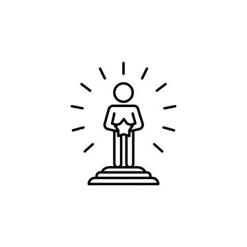 Trophy, winner star icon. Element of winner line icon Stock Illustration