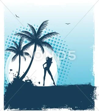 Tropic back Stock Illustration