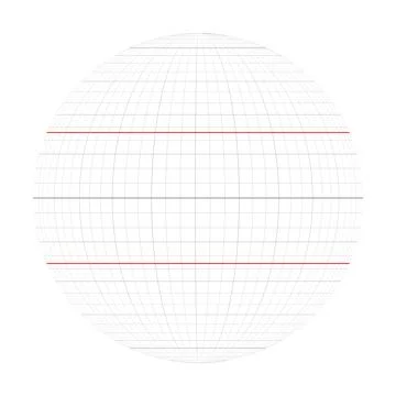 Tropic Circle of Earth globe Illustrazione stock