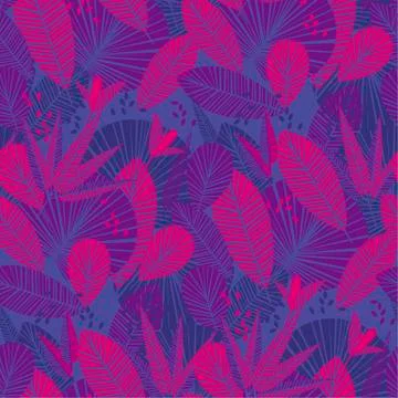Tropic color vector seamless pattern Stock Illustration