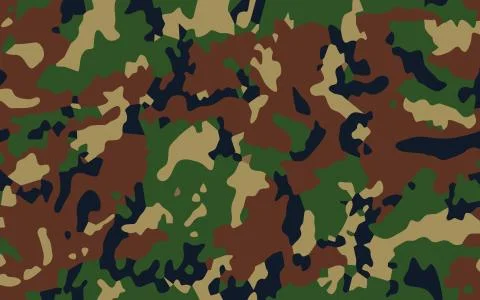 Tropic Forest Camouflage Vector Graphic Background Stock Illustration