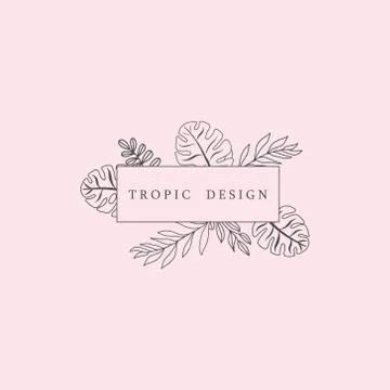 Tropic icon template Stock Illustration