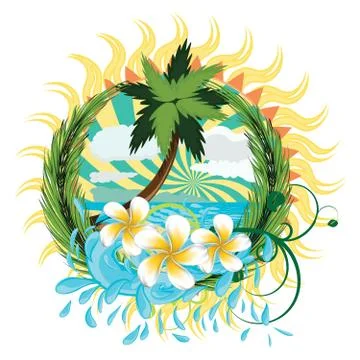 Tropic island Illustration