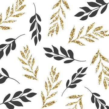 Tropic leaves pattern Stock Illustration