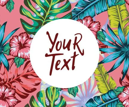 Tropic punk seamless pattern, background for flyer or social media post Stock Illustration