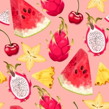 Tropic seamless pattern Stock Illustration