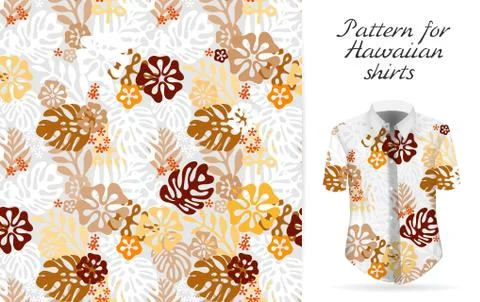Tropical aloha pattern. Vector 스톡 일러스트