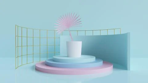 Tropical background abstract 3D render Stock Illustration