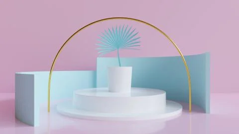 Tropical background abstract 3D render Stock Illustration