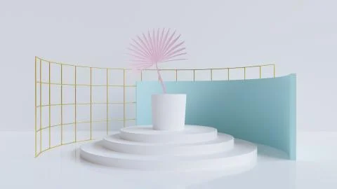 Tropical background abstract 3D render Stock Illustration