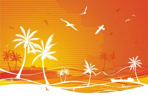 Tropical background. Illustrazione stock