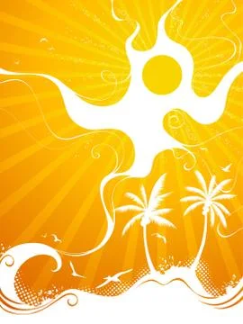 Tropical background. Stock Illustration