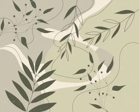 Tropical background with jungle plants. Stock Illustration