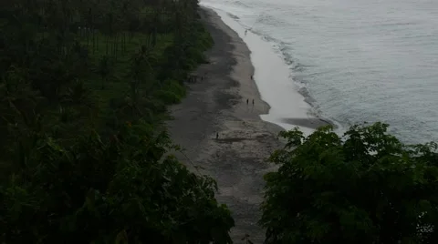 Tropical Beach from above Stock Footage 55455549