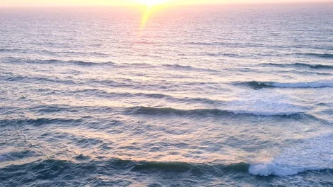 Tropical beach aerial view, Top view of waves break on tropical white sand be Stock Footage 111375053