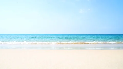 Tropical beach afternoon view,  of waves break on tropical white sand beach. 스톡 동영상 110738033