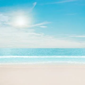 Tropical beach and ocean Foto stock