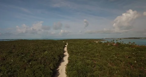 Tropical beach and water drone shot Stock Footage 127202425